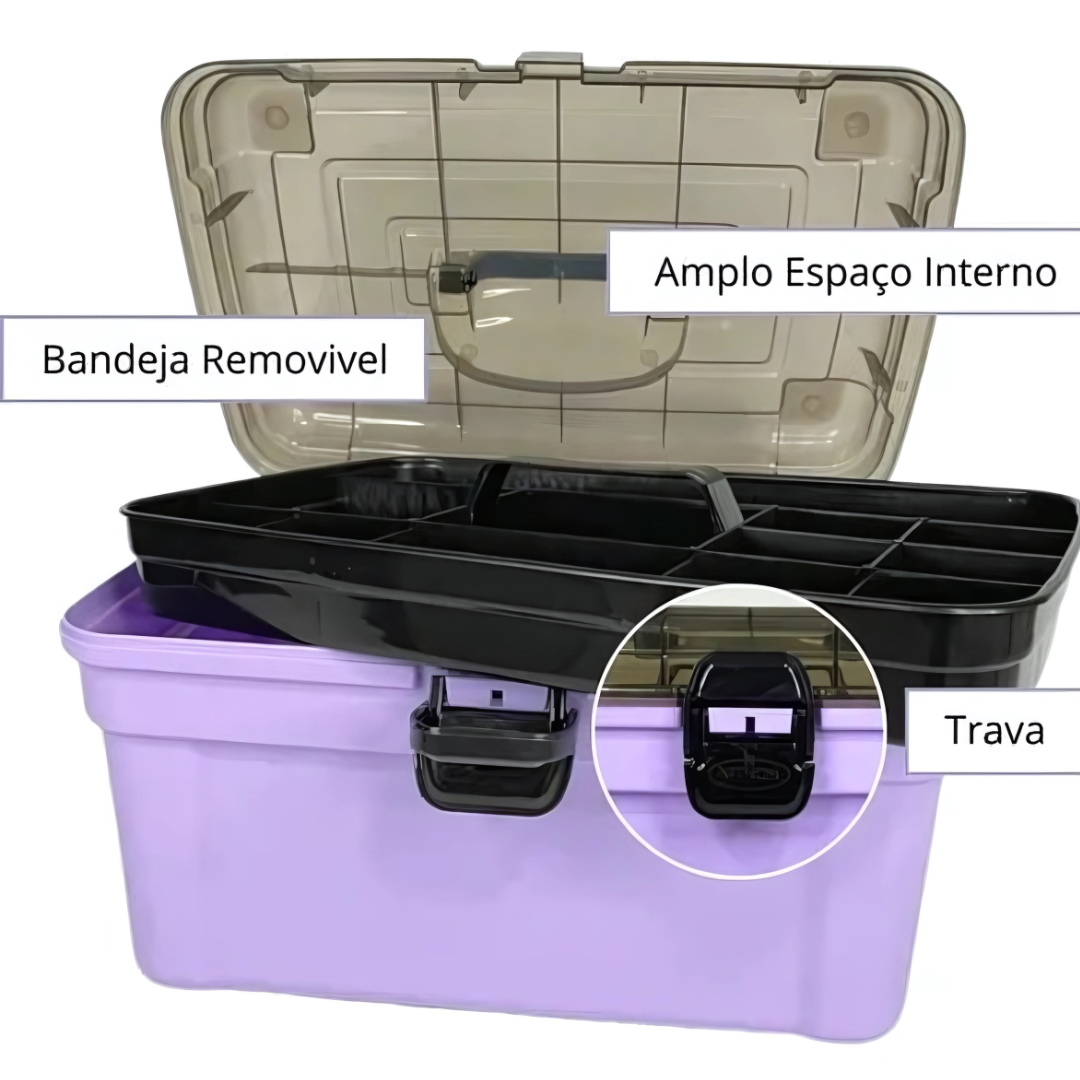 Frasqueira Mega Luxo C/Bandeja Lilas Nitron