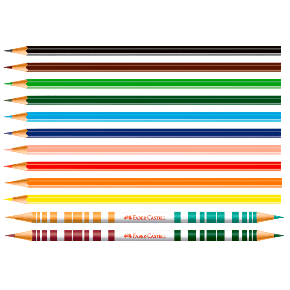 Lápis De Cor 10+2 Bicolor Fsc Faber-Castell