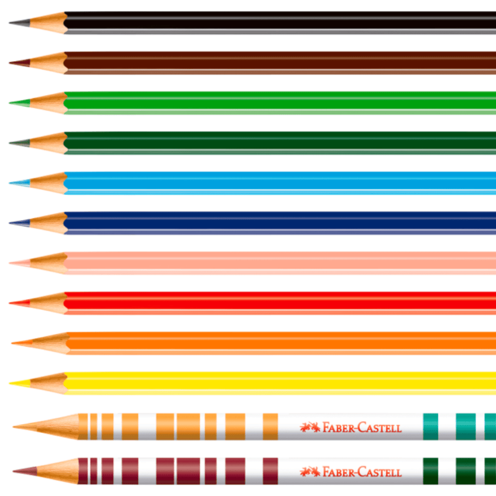 Lápis De Cor 10+2 Bicolor Fsc Faber-Castell