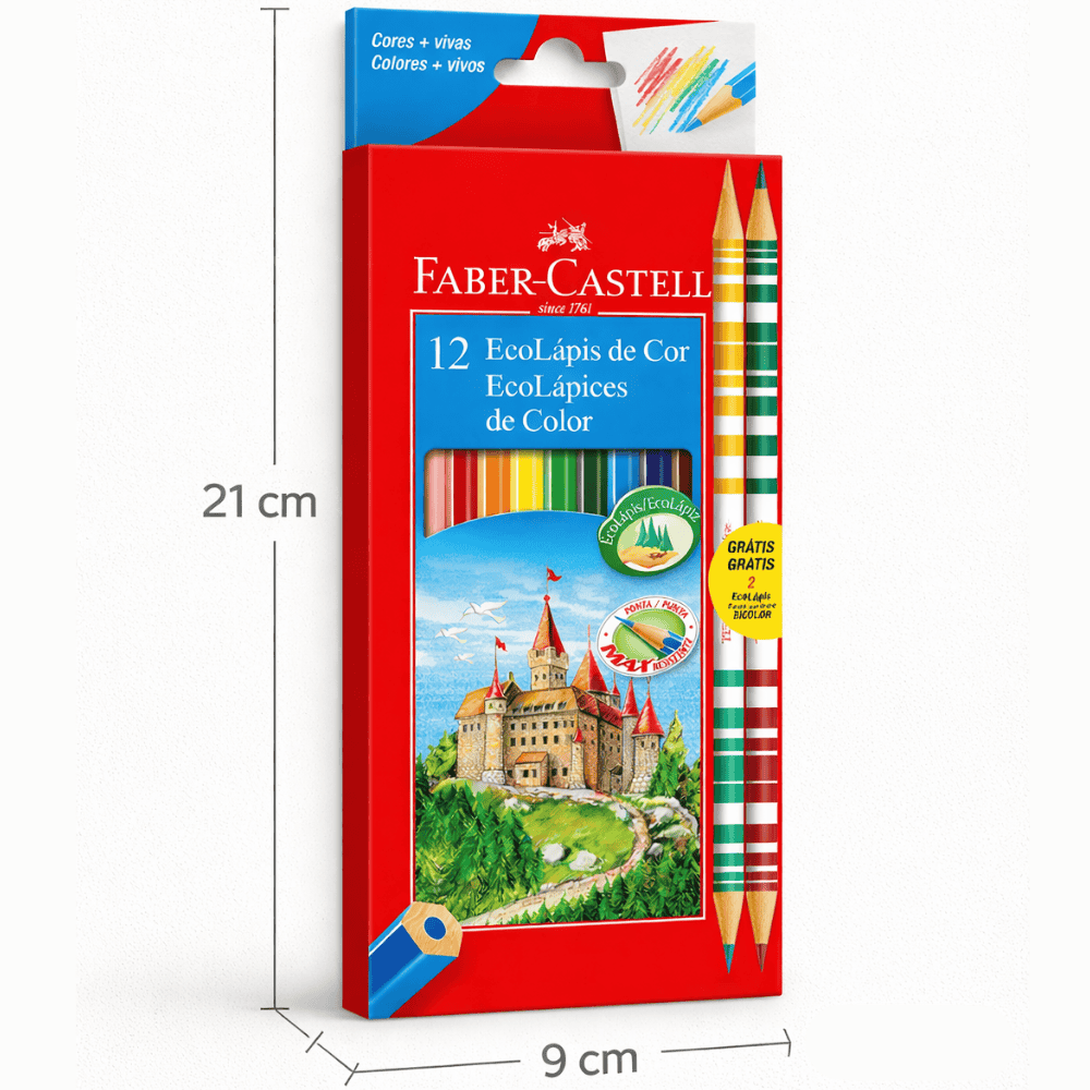 Lápis De Cor 10+2 Bicolor Fsc Faber-Castell