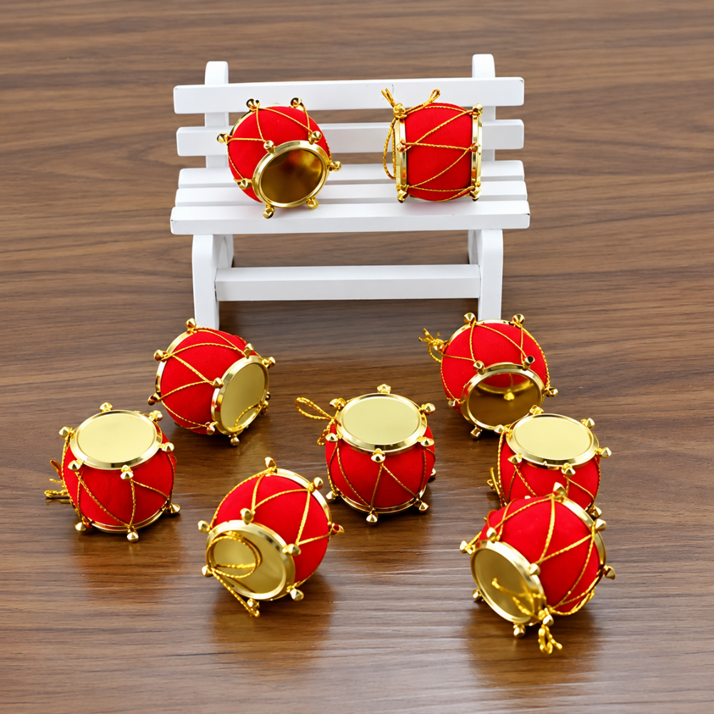 Tambor Decorativo para Árvore de Natal 2,5cm 9 Peças Chazak