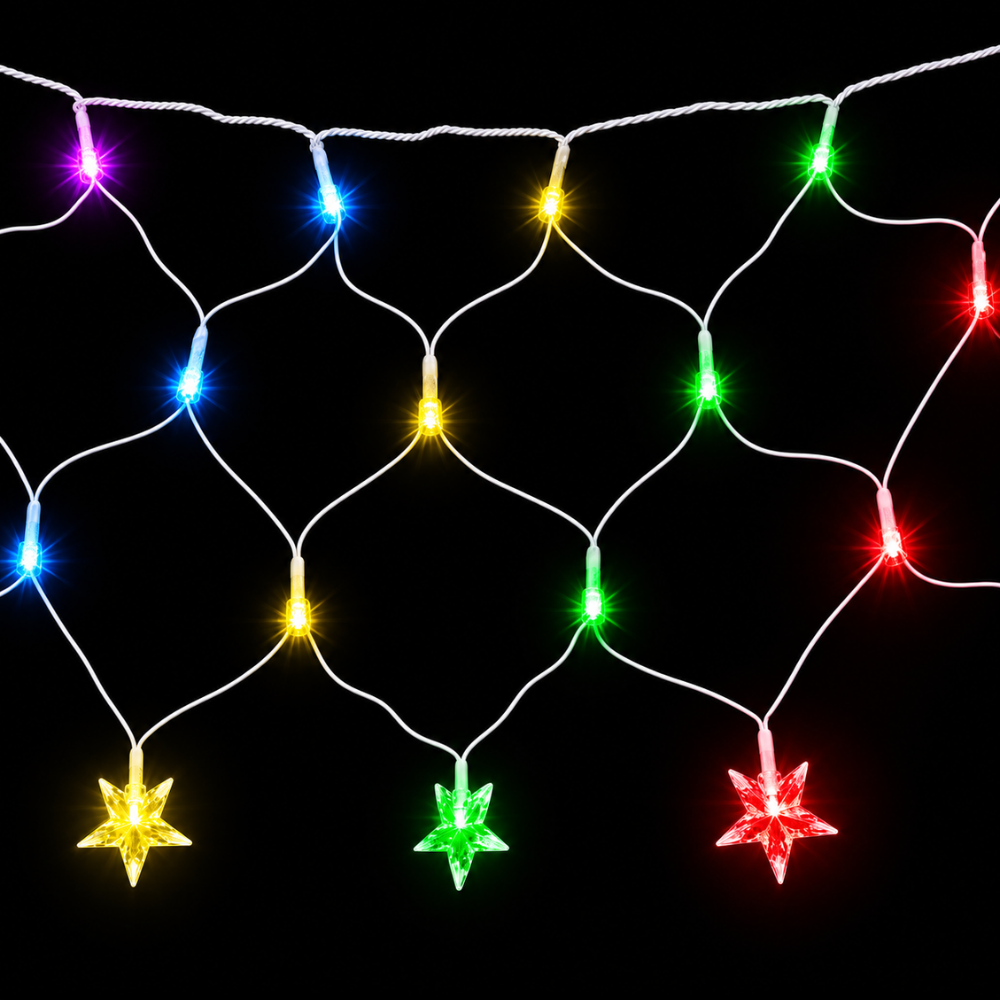 Pisca-Pisca Rede de Natal 120 LEDs Coloridos Estrela 3 m 127V Rio Master