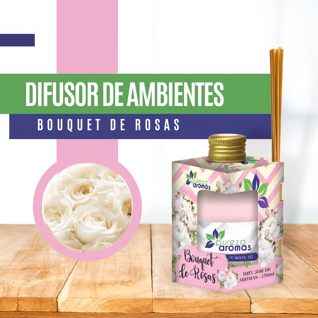 Difusor Pureza 250Ml Bouquet De Rosas Tropical