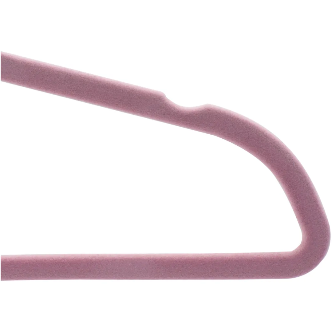 Kit C/3 Cabides Veludo Rosa
