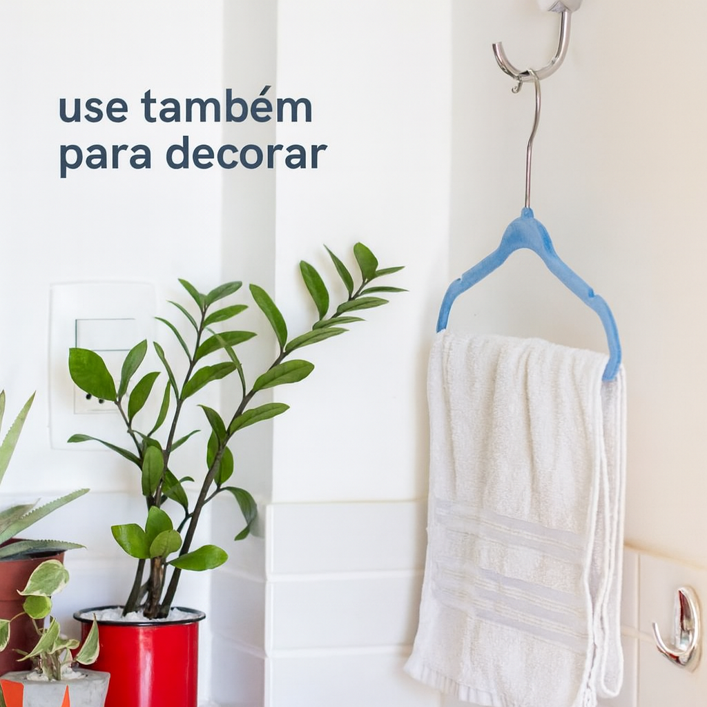 Kit Cabide Infantil 3Pcs Azul Multiart