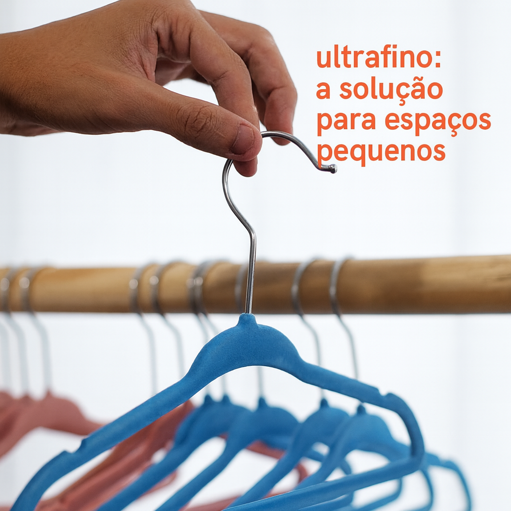 Kit Cabide Infantil 3Pcs Azul Multiart