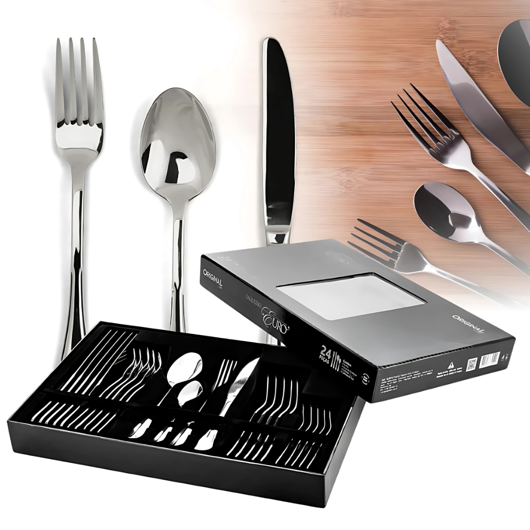 Faqueiro Euro 24Pcs Original Steel