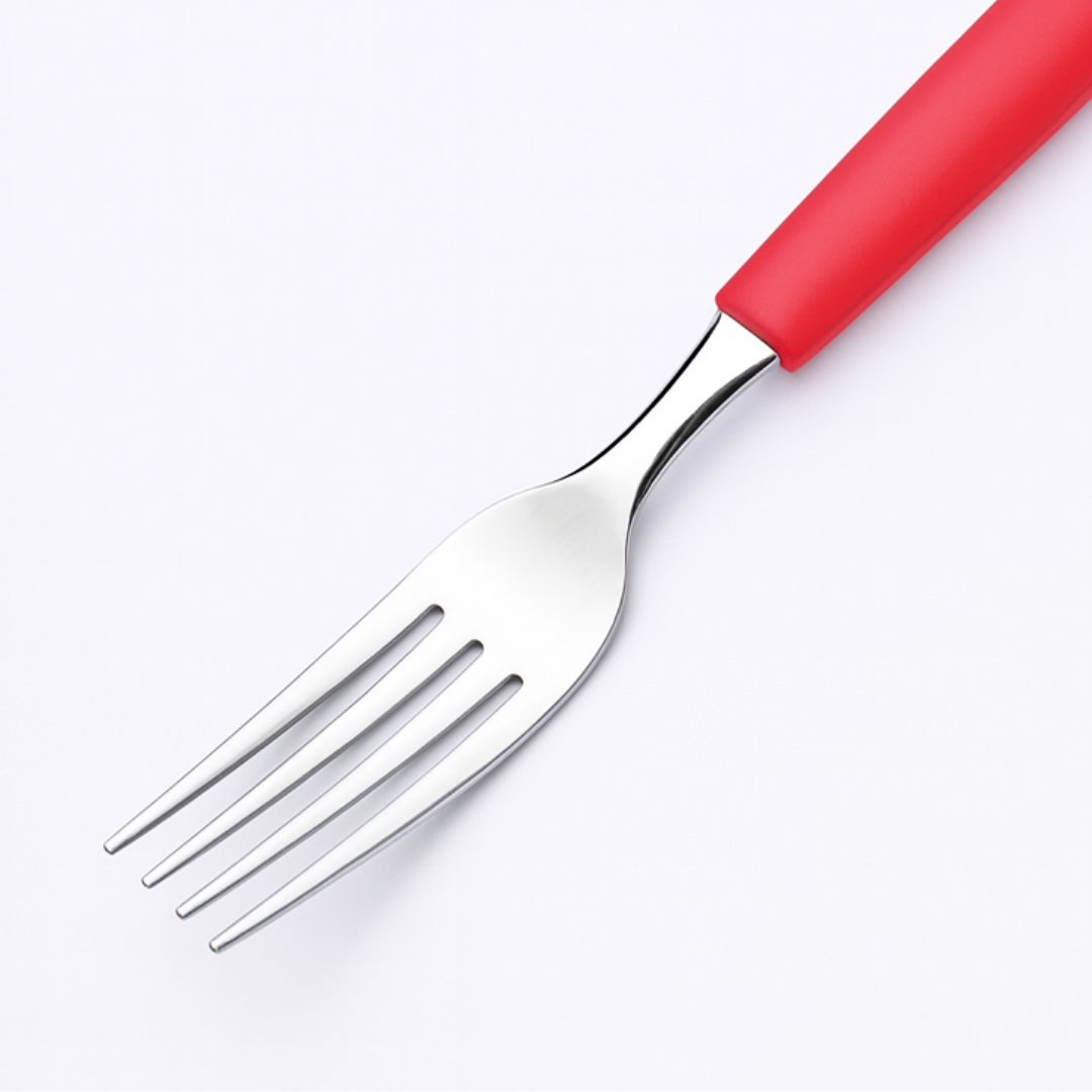 Garfo Mesa Color Vermelho Original Steel
