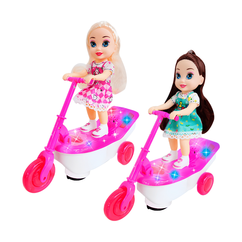 Boneca Belinda Radical Patinete com Luz e Som DM Brasil