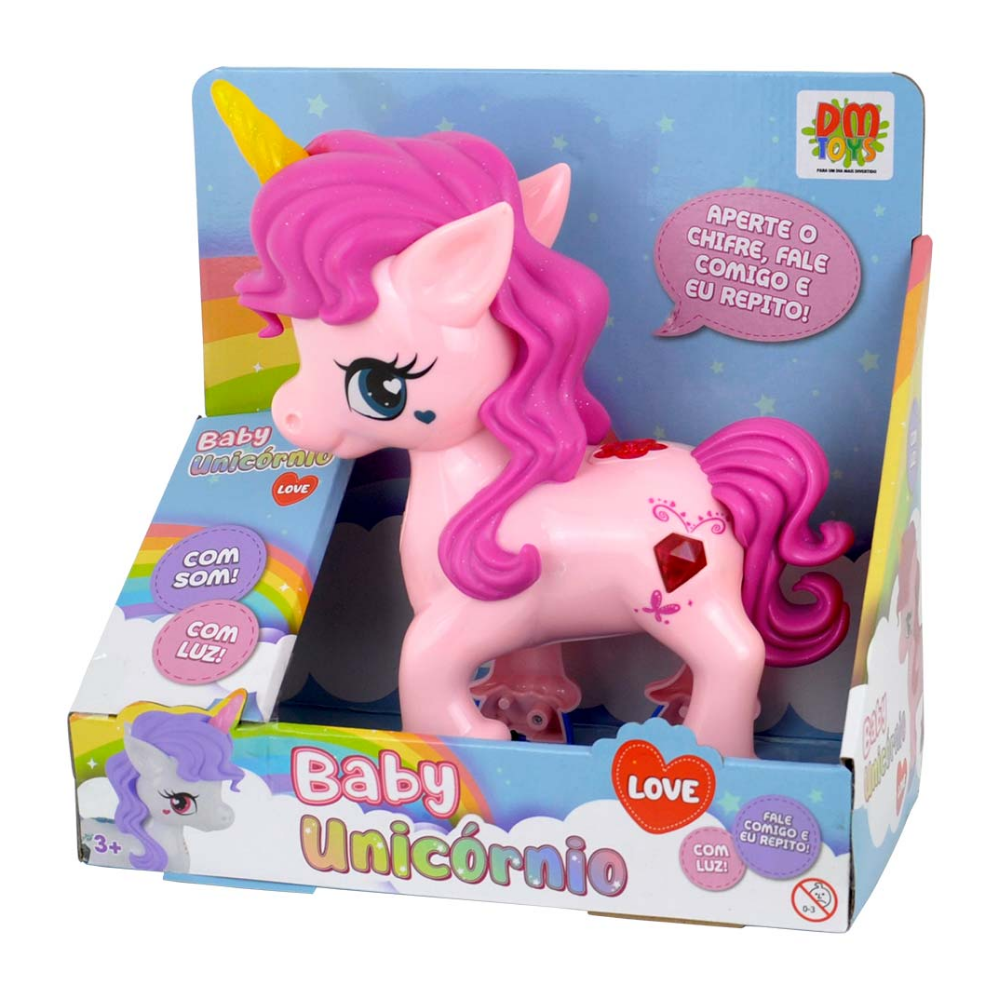 Baby Unicórnio com Luz e Som DMBrasil