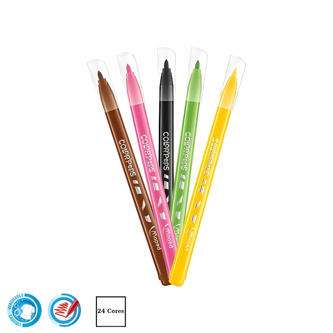 Caneta Hidrografica Colorpeps Ocean Polvo Maped 24 Cores