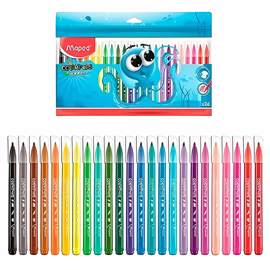 Caneta Hidrografica Colorpeps Ocean Polvo Maped 24 Cores