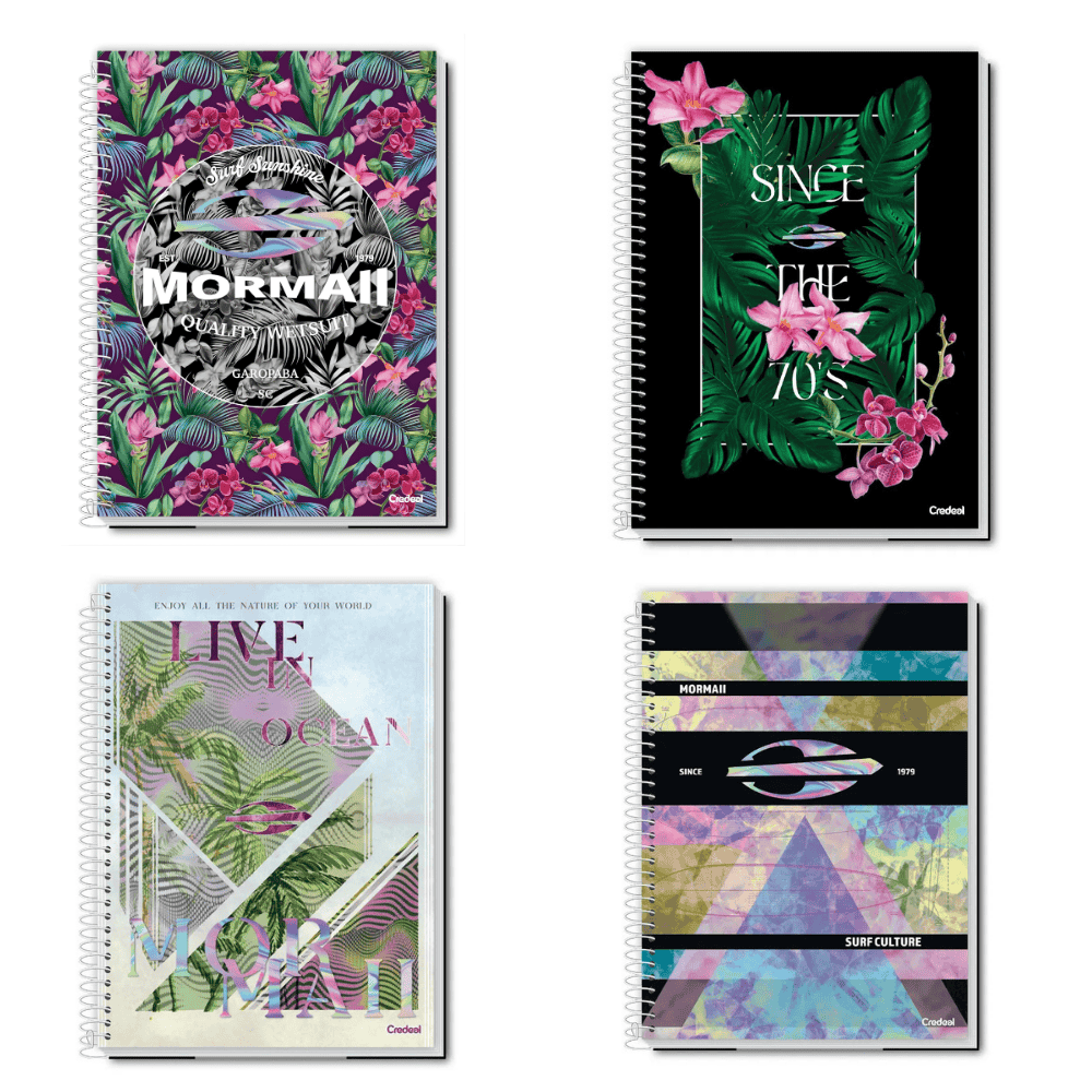 Caderno Universitário 1 Mat 80 Folhas Mormaii Feminino Credeal