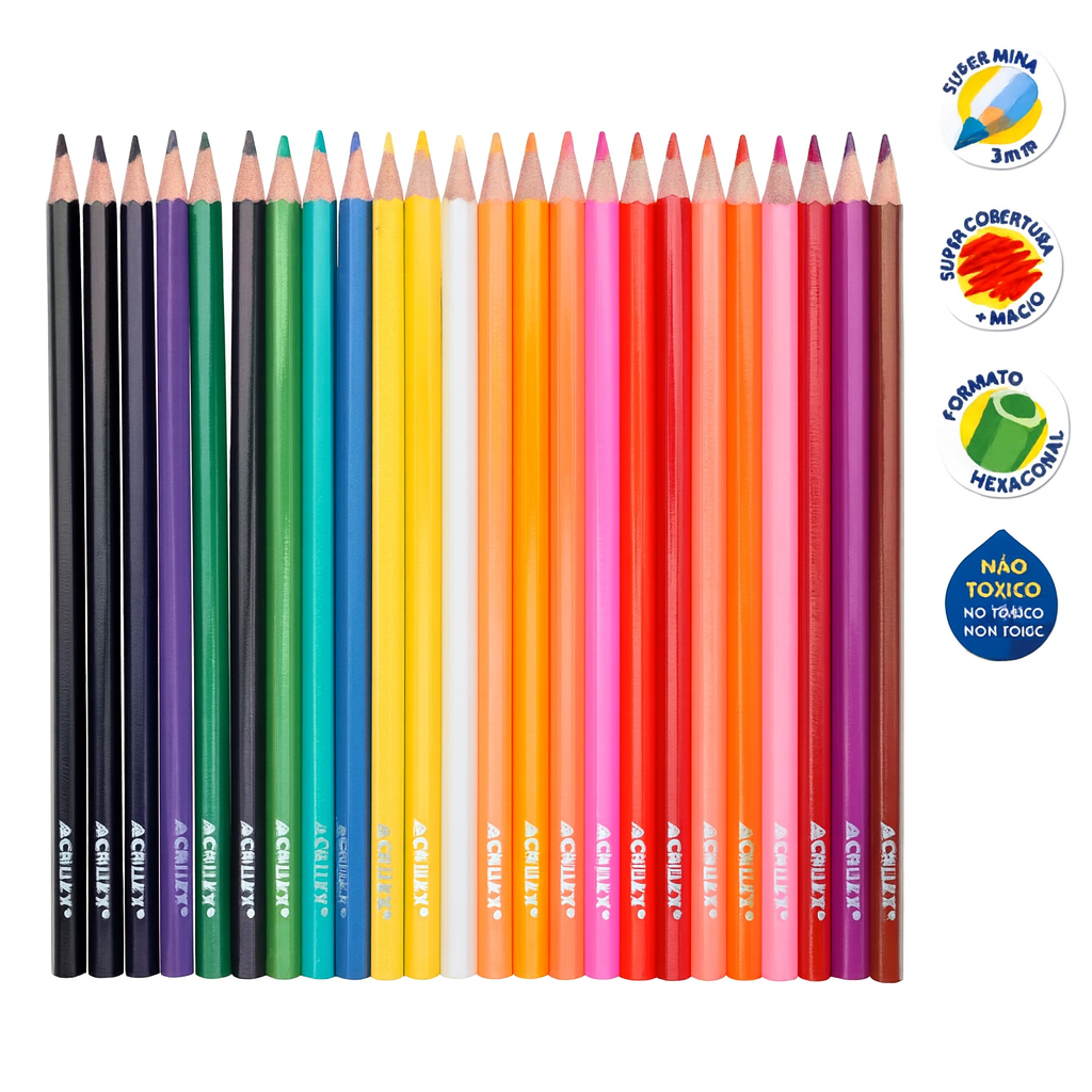 Lápis De Cor Aquarelável Acrilex 24 Cores