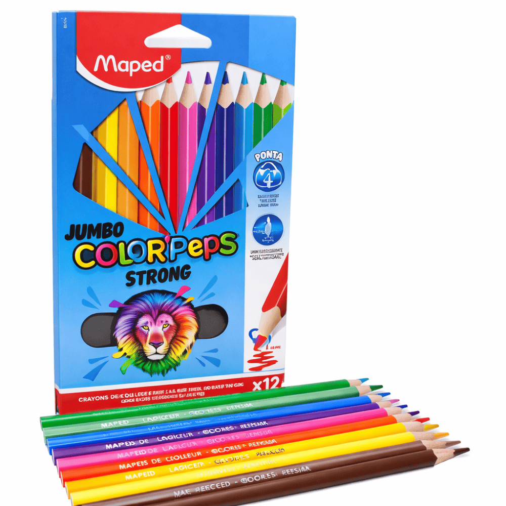 Lápis De Cor Colorpeps Strong Jumbo 12 Cores Maped