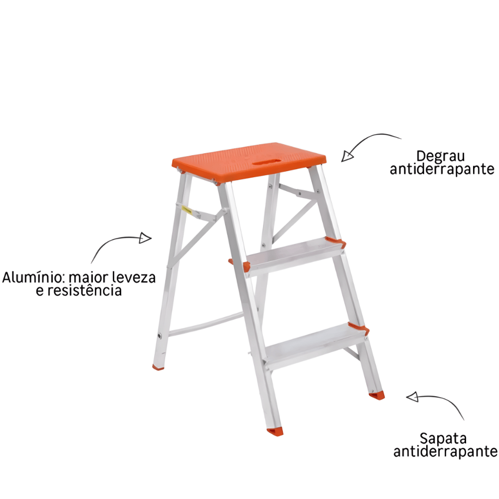 Escada Alumínio 3 Degraus Botafogo