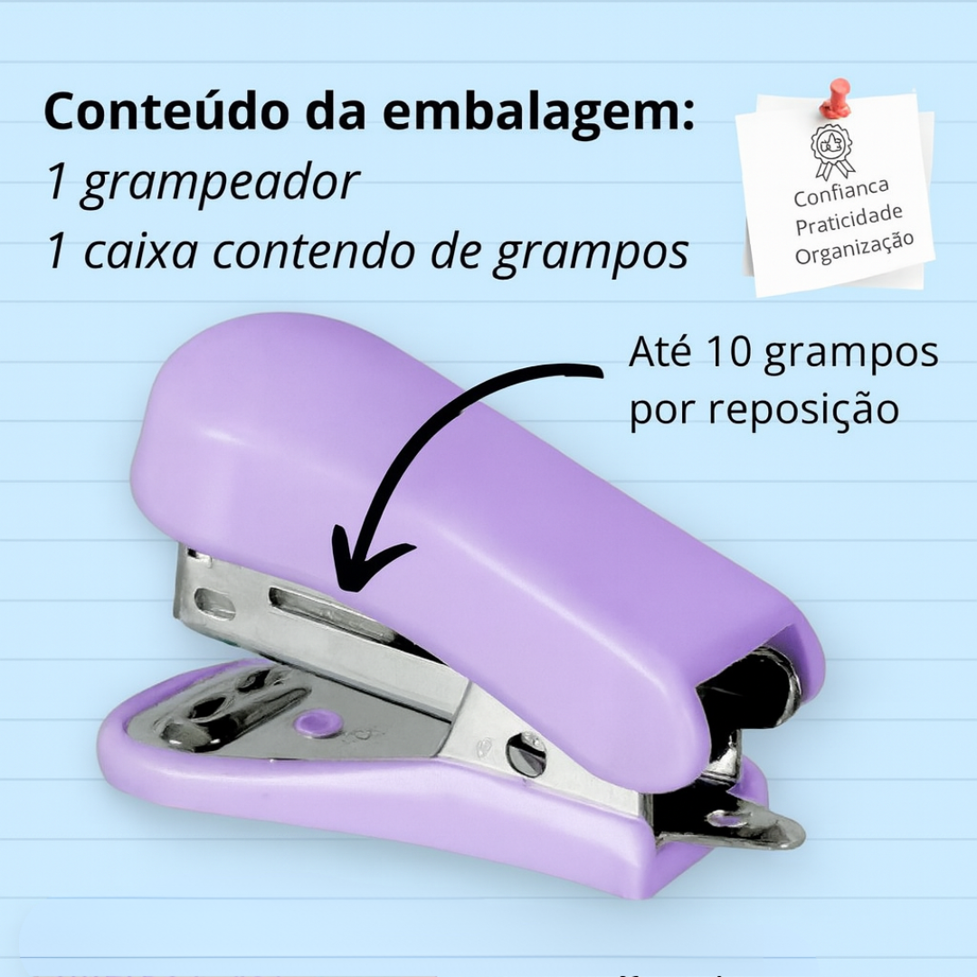 Mini Grampeador De Metal/Plástico Interponte