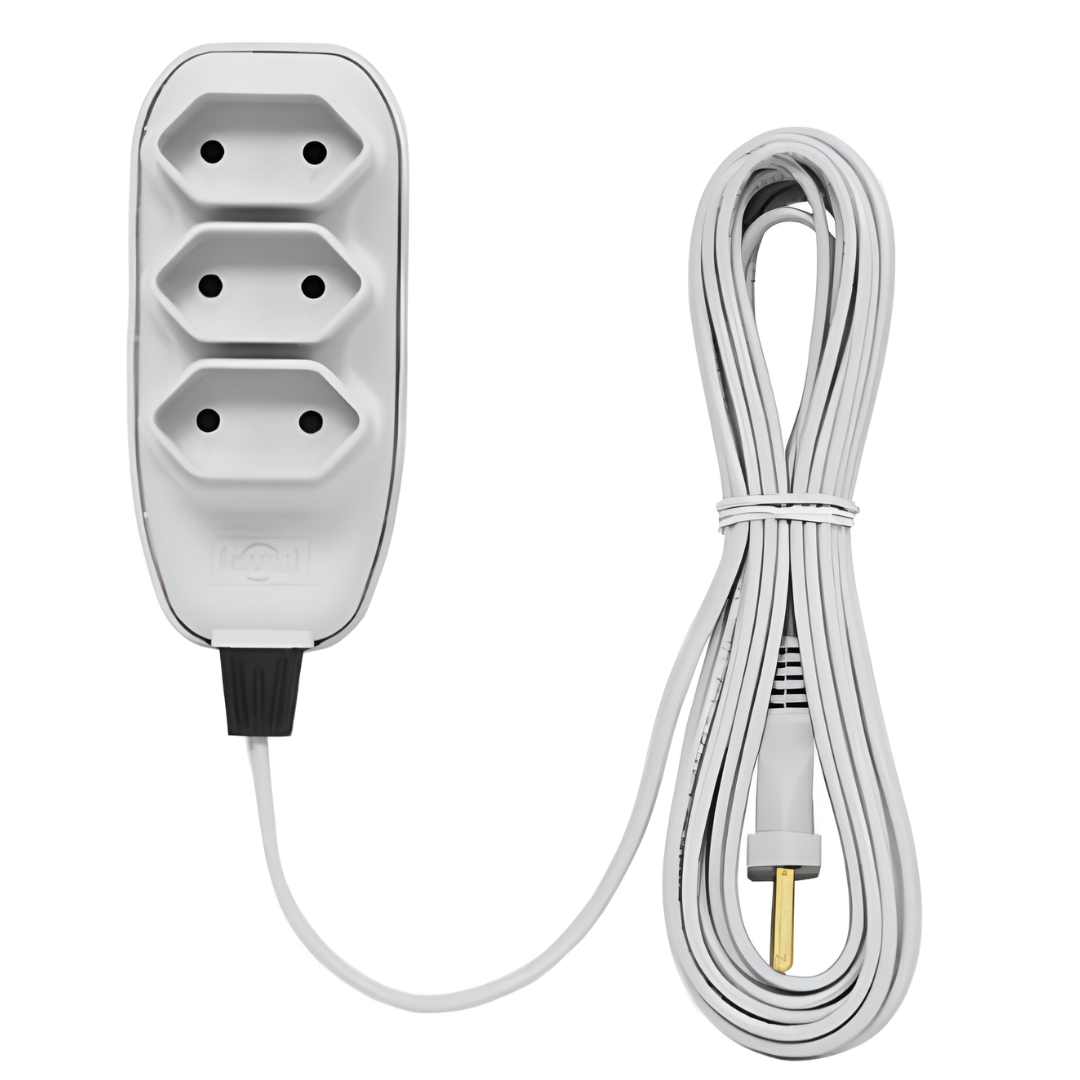 Extensão Compacta Com Cordão Paralelo 10M Ilumi