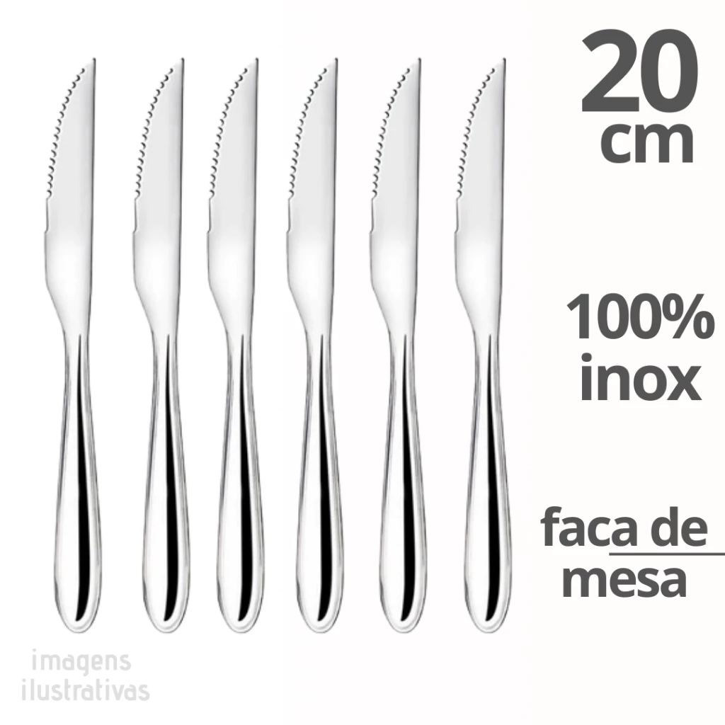 Faca De Churrasco Inteirico 21Cm