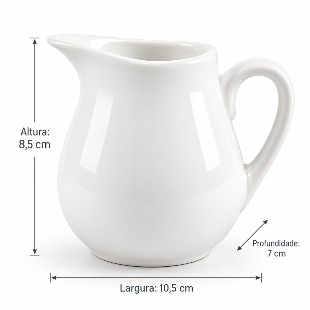 Leiteira de Porcelana Clean 180ml Coliseu