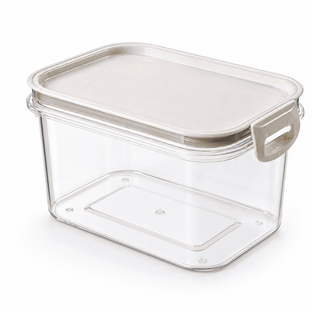 Pote Trava Mais Retangular Cristal 1,2L Plasutil
