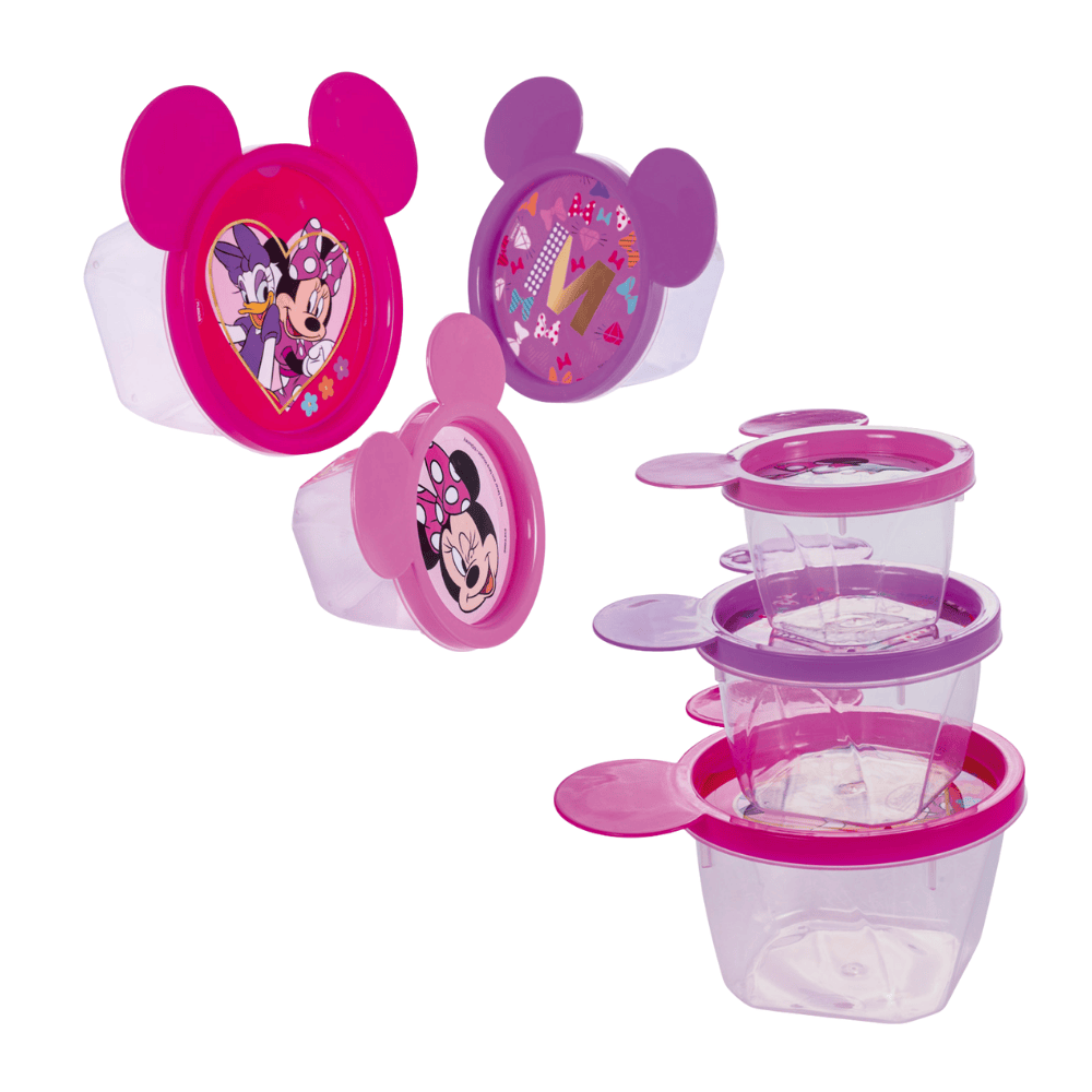 Conjunto 3 Potes Conect Red Minnie Plasutil