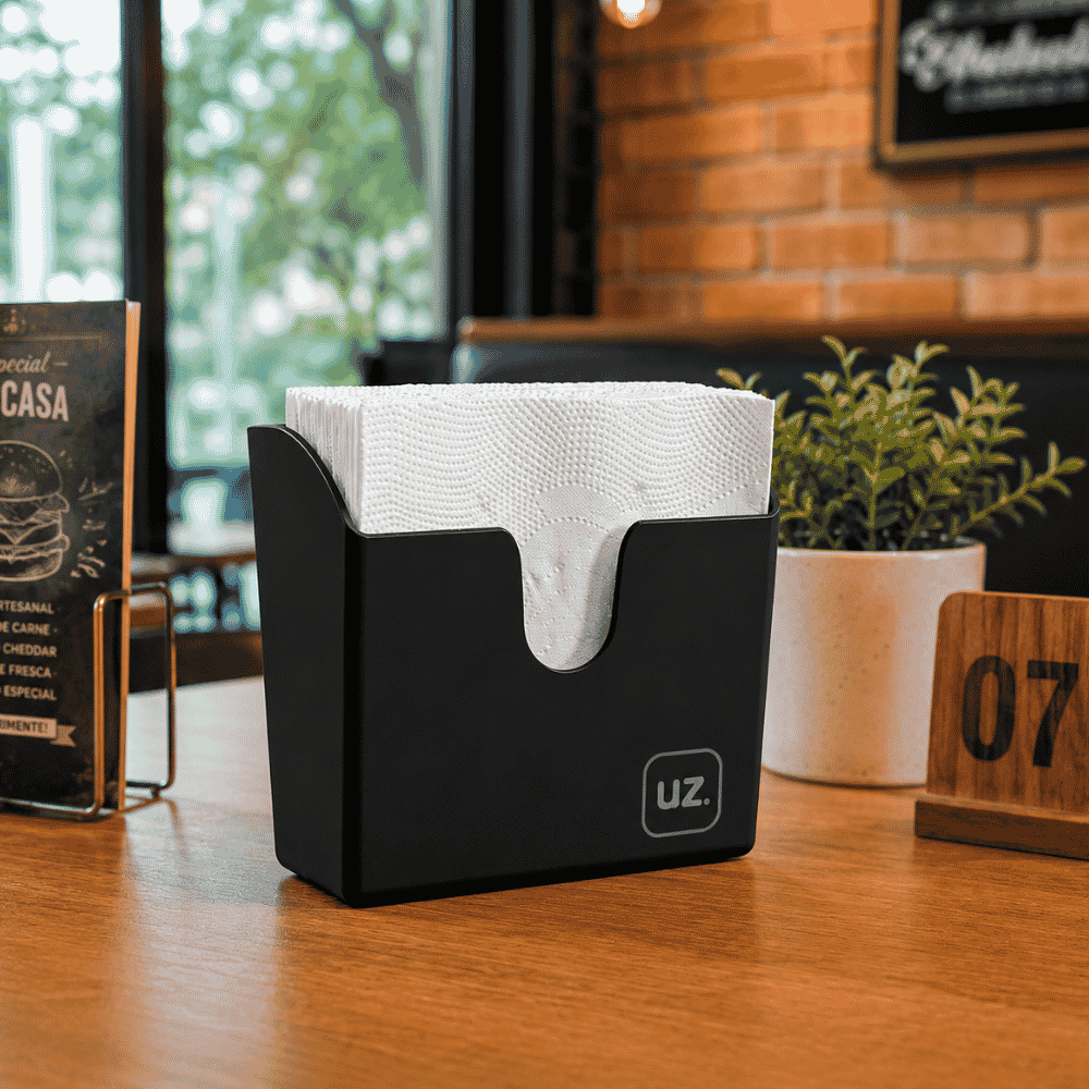 Porta Guardanapo Slim Preto UZ