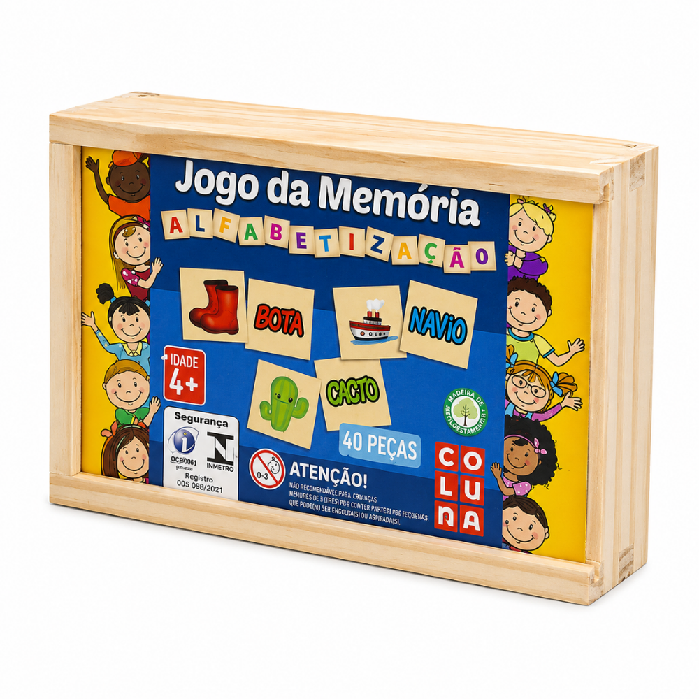 Jogo da Memória Educativo Alfabetização Gala Coluna