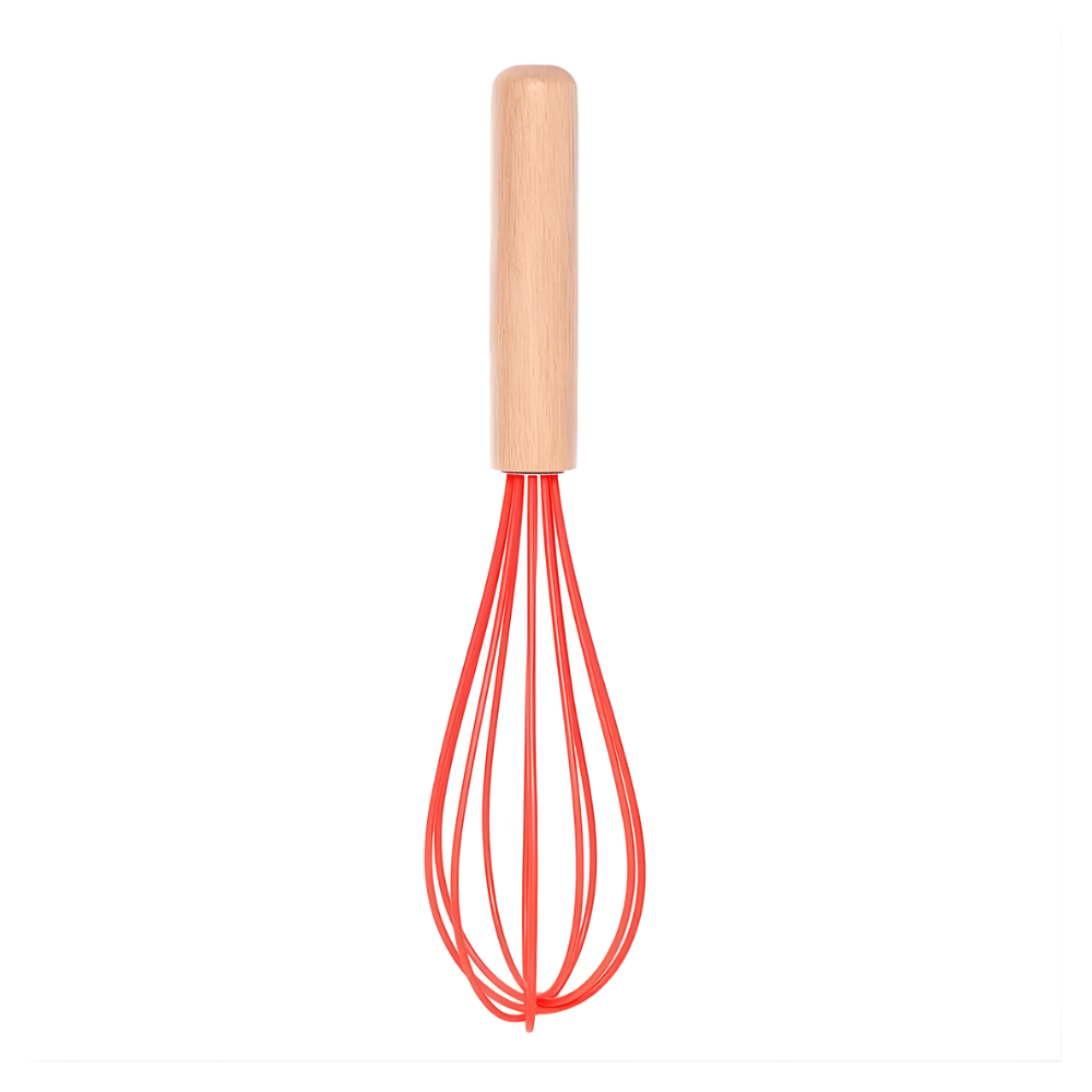 Batedor De Ovos De Silicone Com Cabo De Madeira Chazak