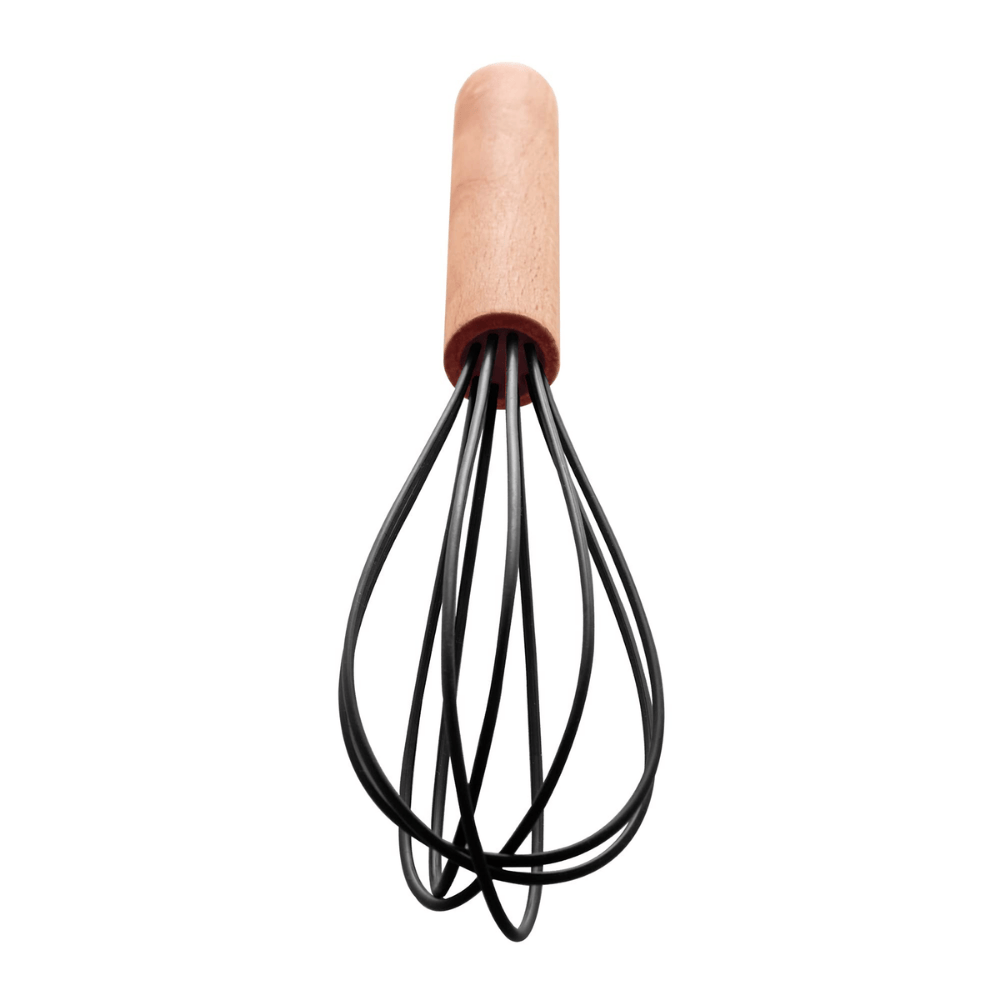 Batedor De Ovos De Silicone Com Cabo De Madeira Chazak