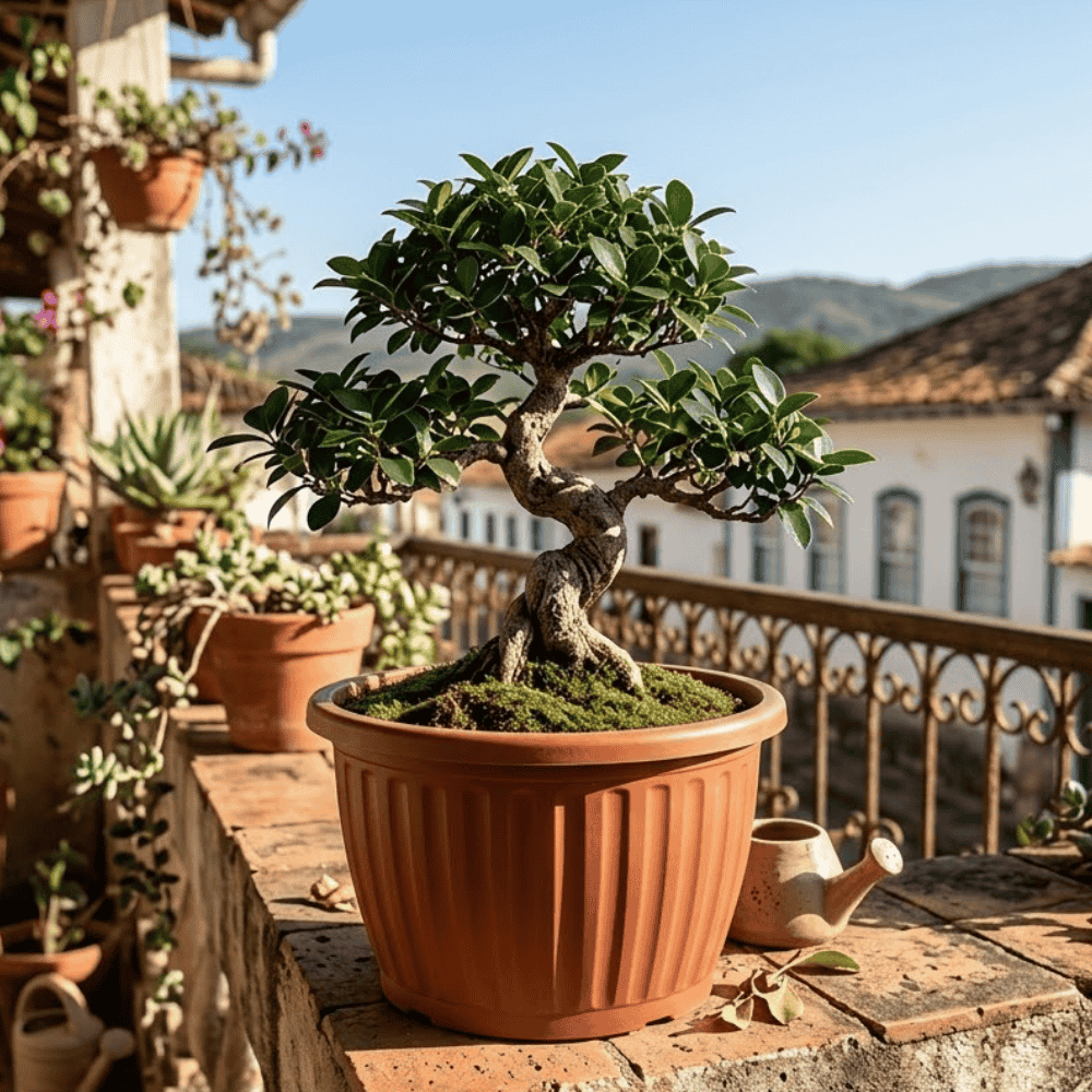 Vaso Redondo Canelado Cerâmico 6L Ercaplast