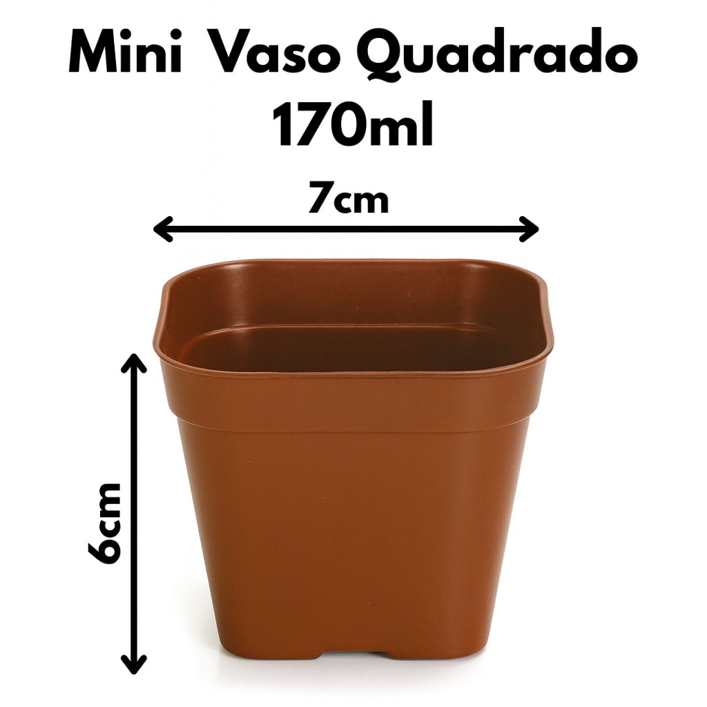 Mini Vaso Quadrado 170Ml