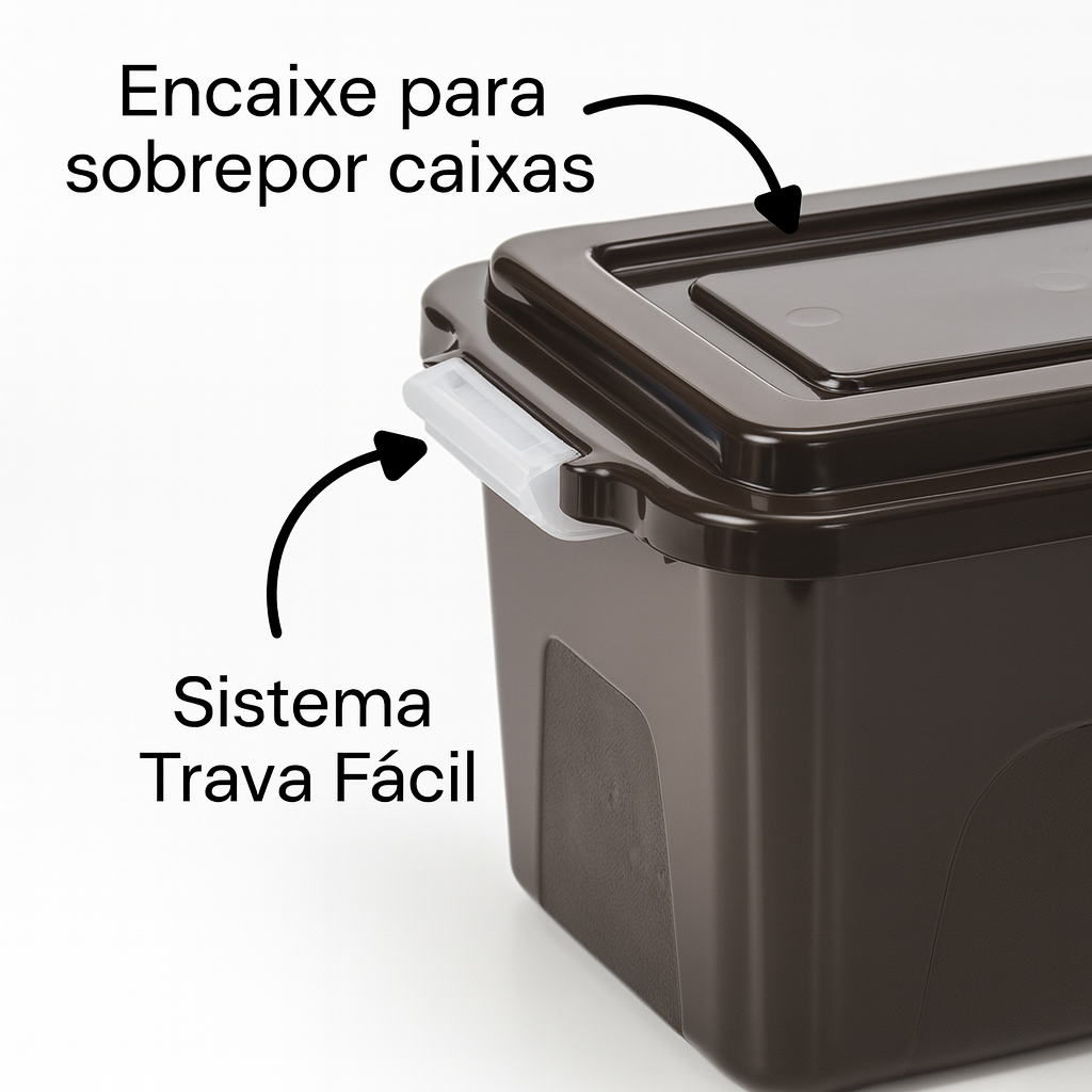 Caixa Organizadora Black 17L Ercaplast