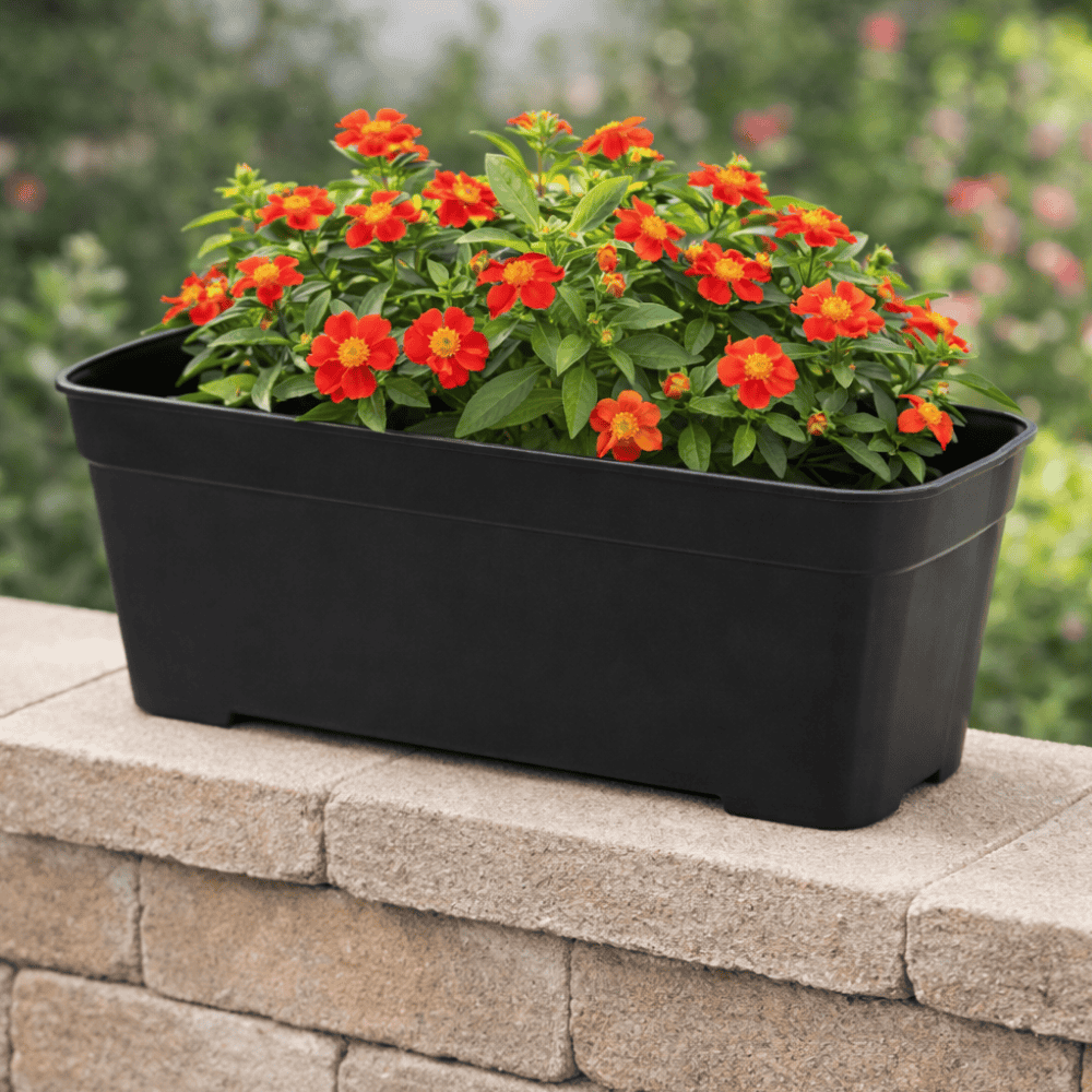 Floreira Preta 370Ml Ercaplast