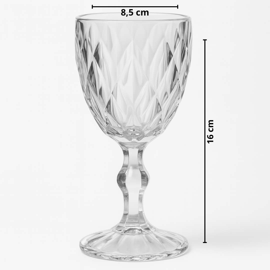 Taça De Vidro Diamond 310Ml Chazak