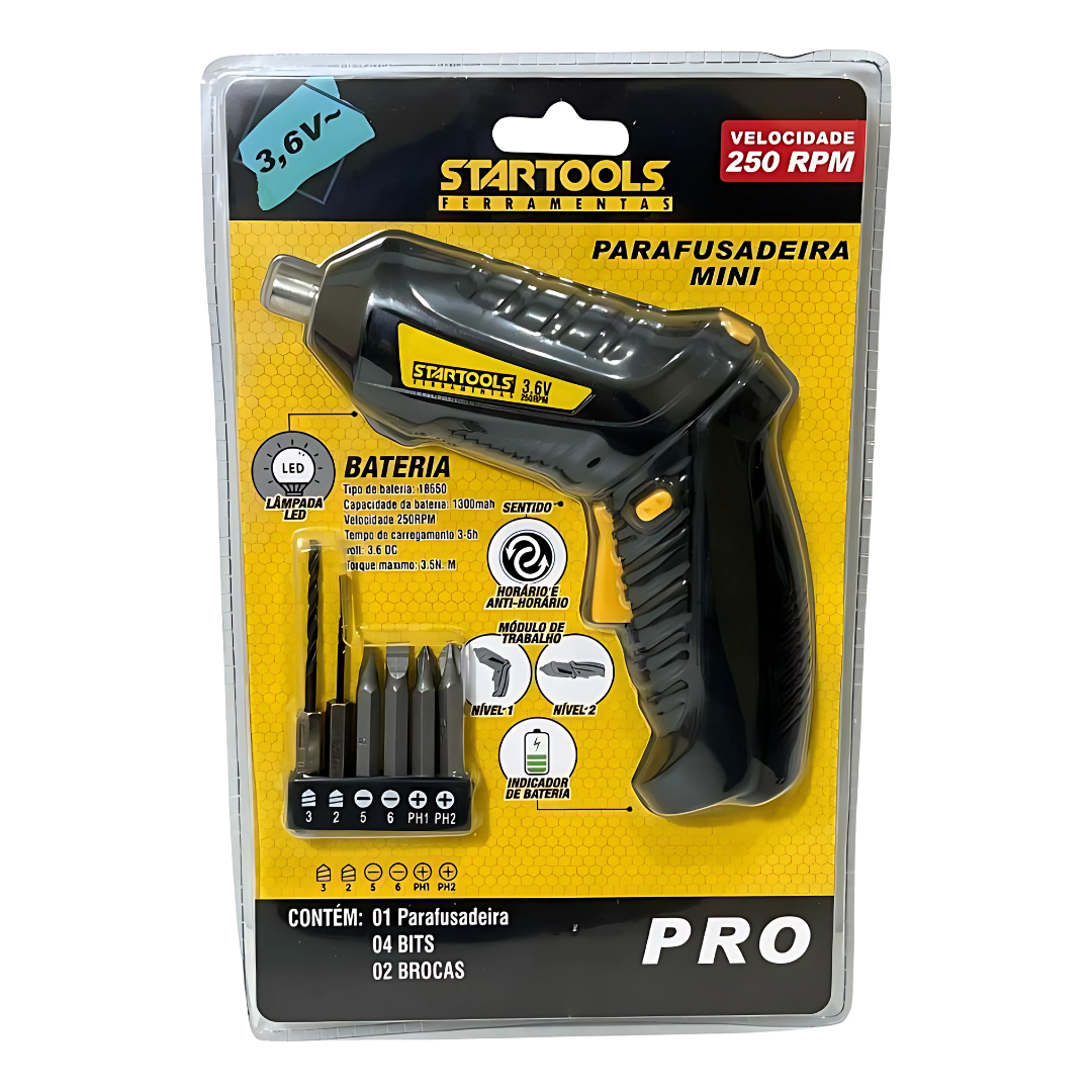 Parafusadeira Mini A Bateria Startools