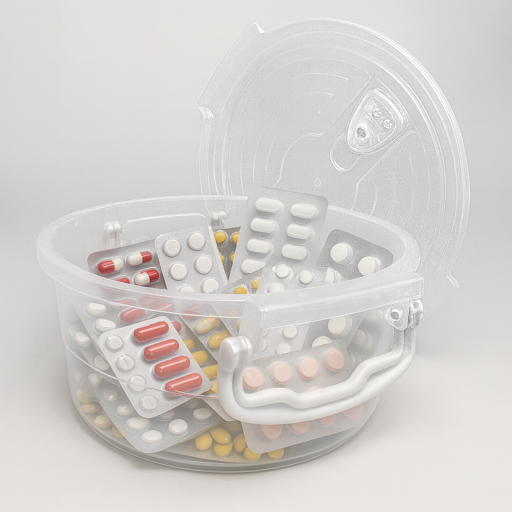 Organizador Redondo Wave Com Trava 3,5L Prime Mb