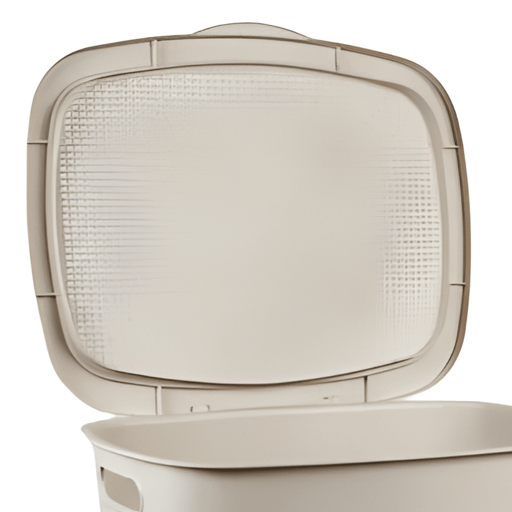 Cesto Naturalle Rattan Com Tampa 55L Areia Rischioto