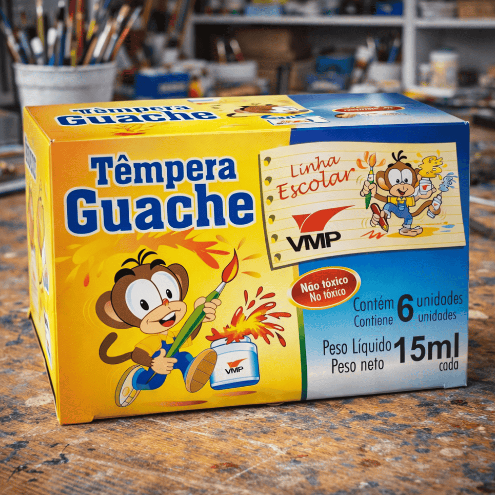 Tempera Guache 15Ml 6 Cores