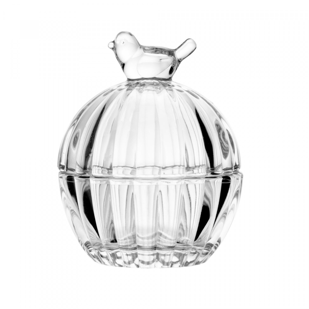 Potiche De Cristal De Chumbo Bird 9X8X8