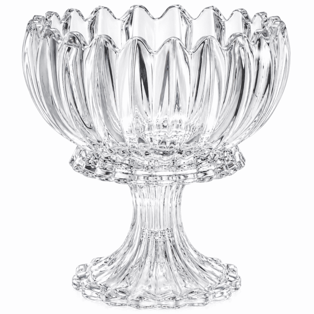 Potiche Decorativo Cristal com Pé e Tampa Geneva Coliseu