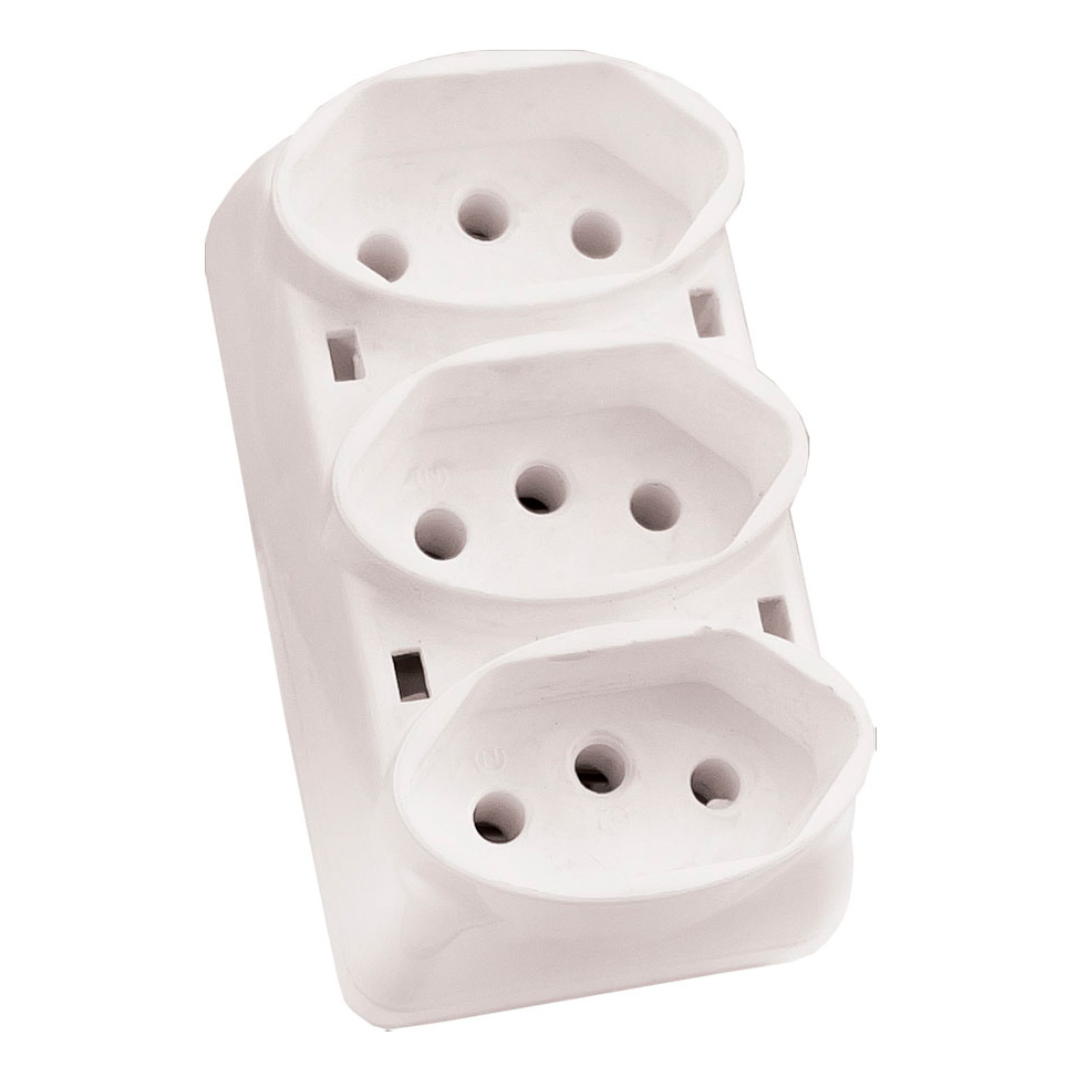 Pino Multiplicador Em Barra Tripolar Br 2Pt 10A/250V Forlux