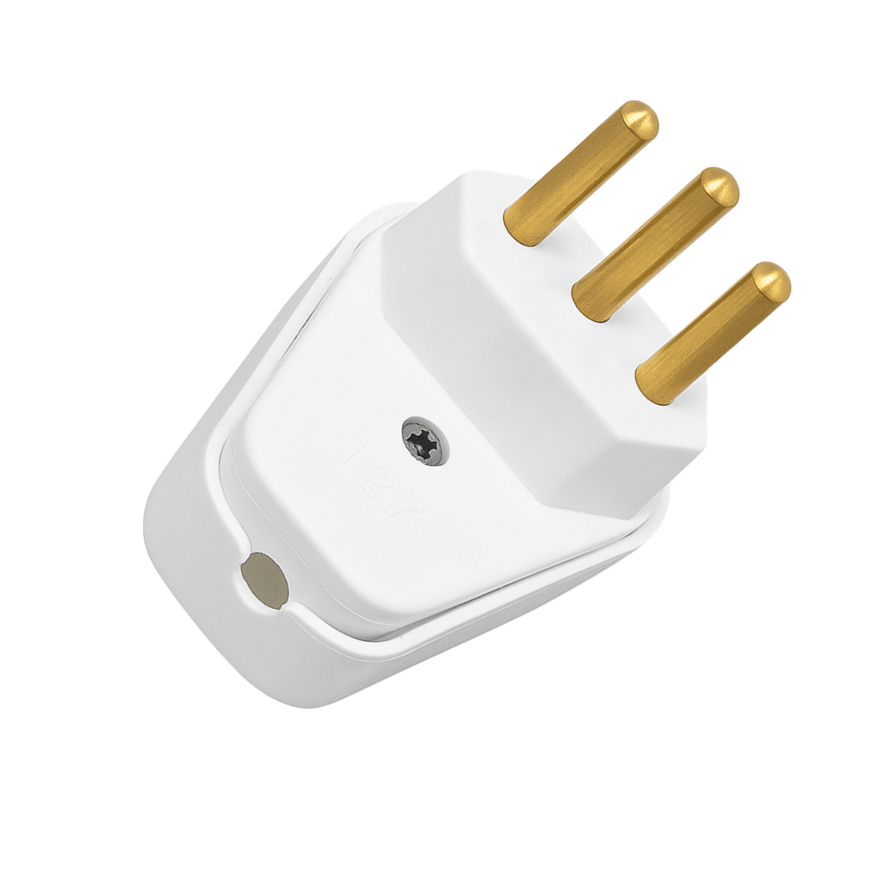 Pino Macho Desmontável Tripolar 2P+T 10A/250V Forlux