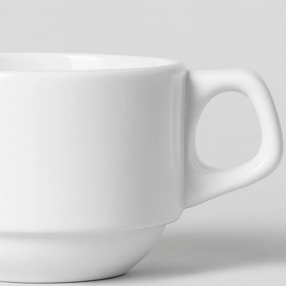 Xícara De Chá 180Ml Com Pires Plus Branco Oxford