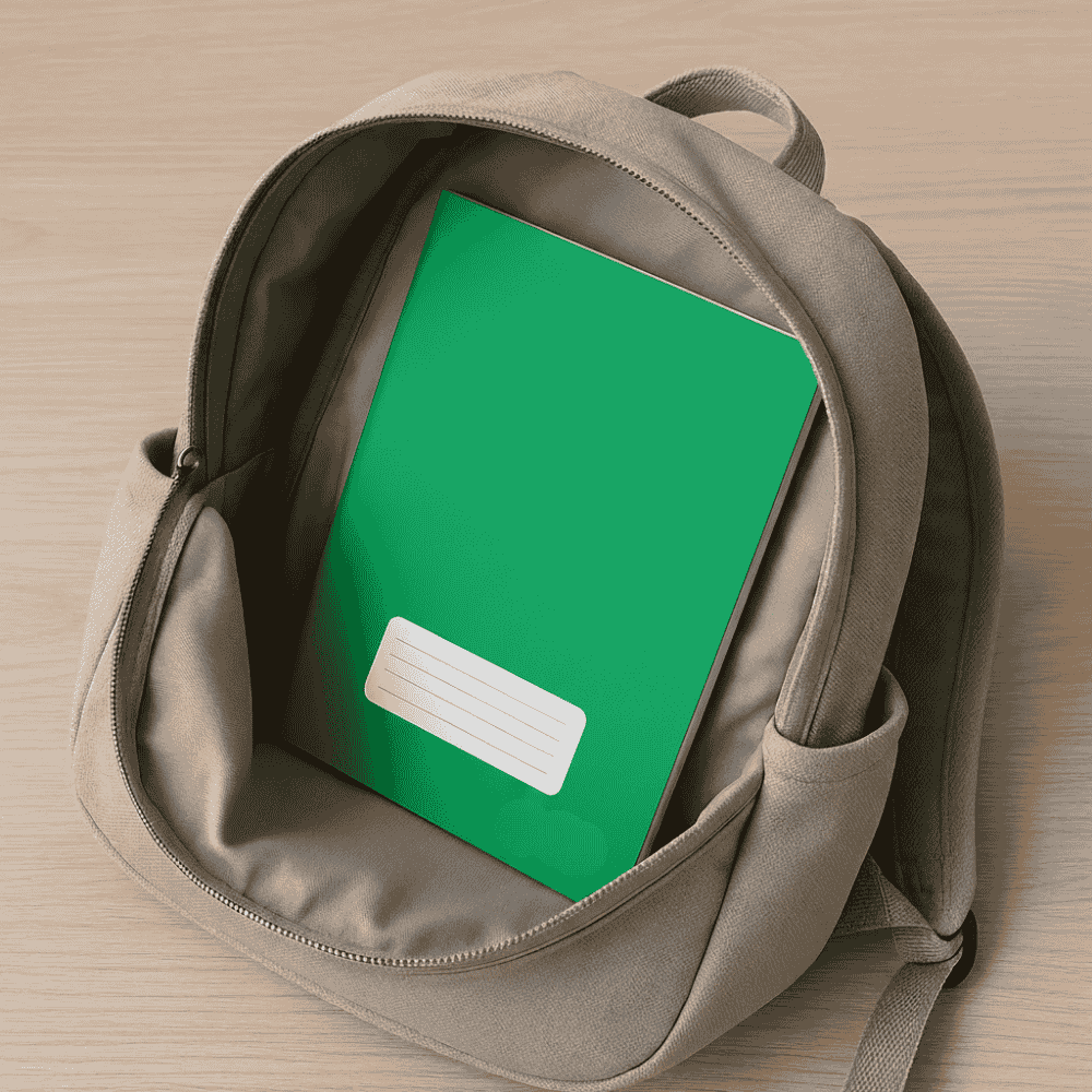Caderno Brochura Capa Dura Verde 80 Folhas Smart