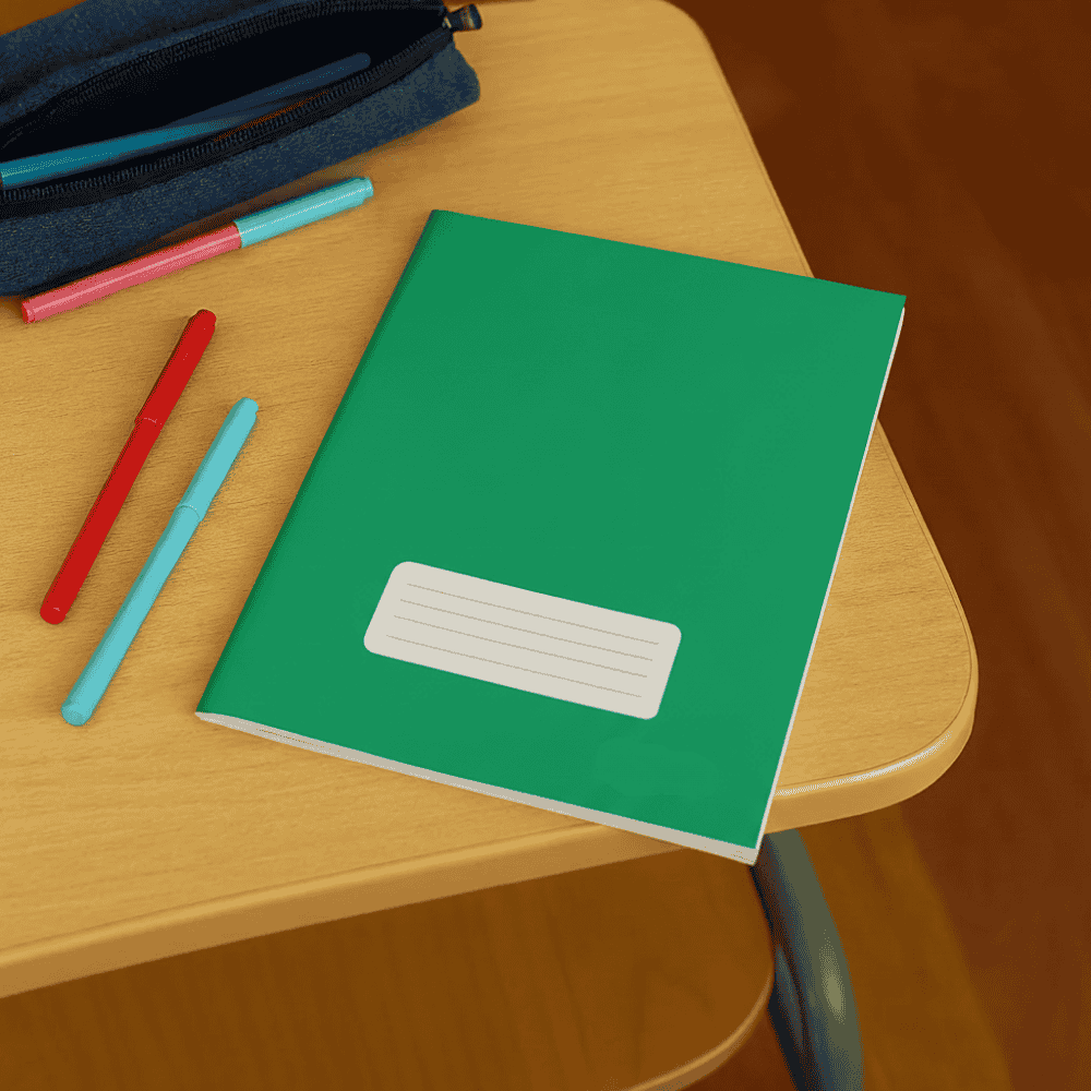 Caderno Brochura Capa Dura Verde 80 Folhas Smart