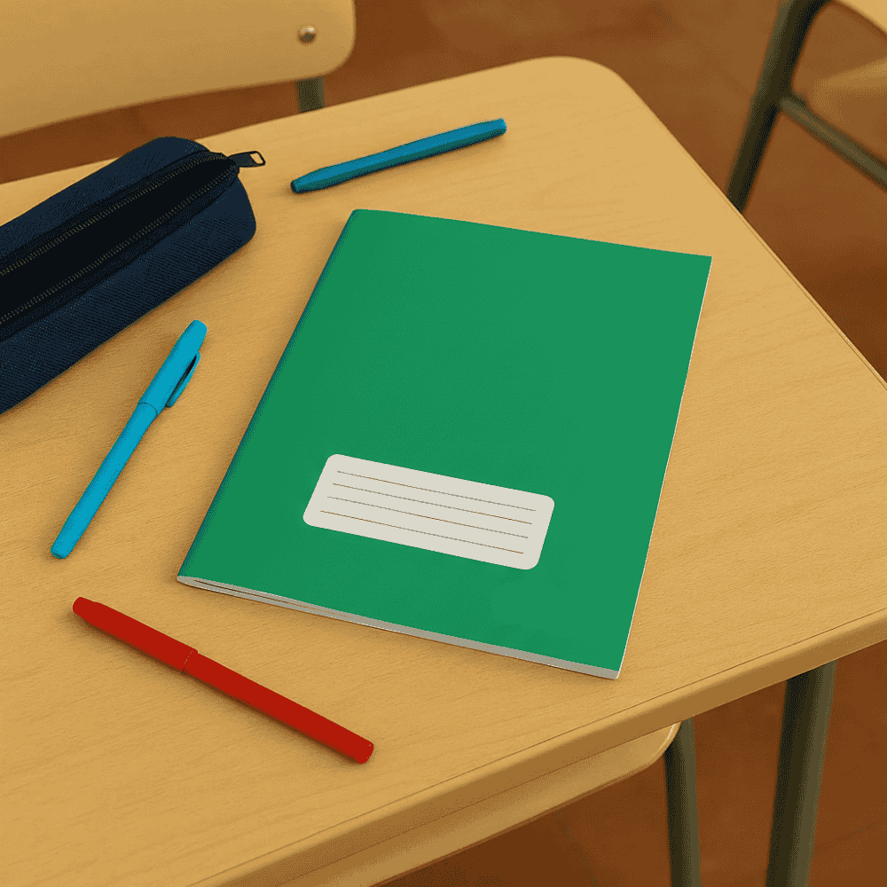 Caderno Brochura Capa Dura Verde 80 Folhas Smart