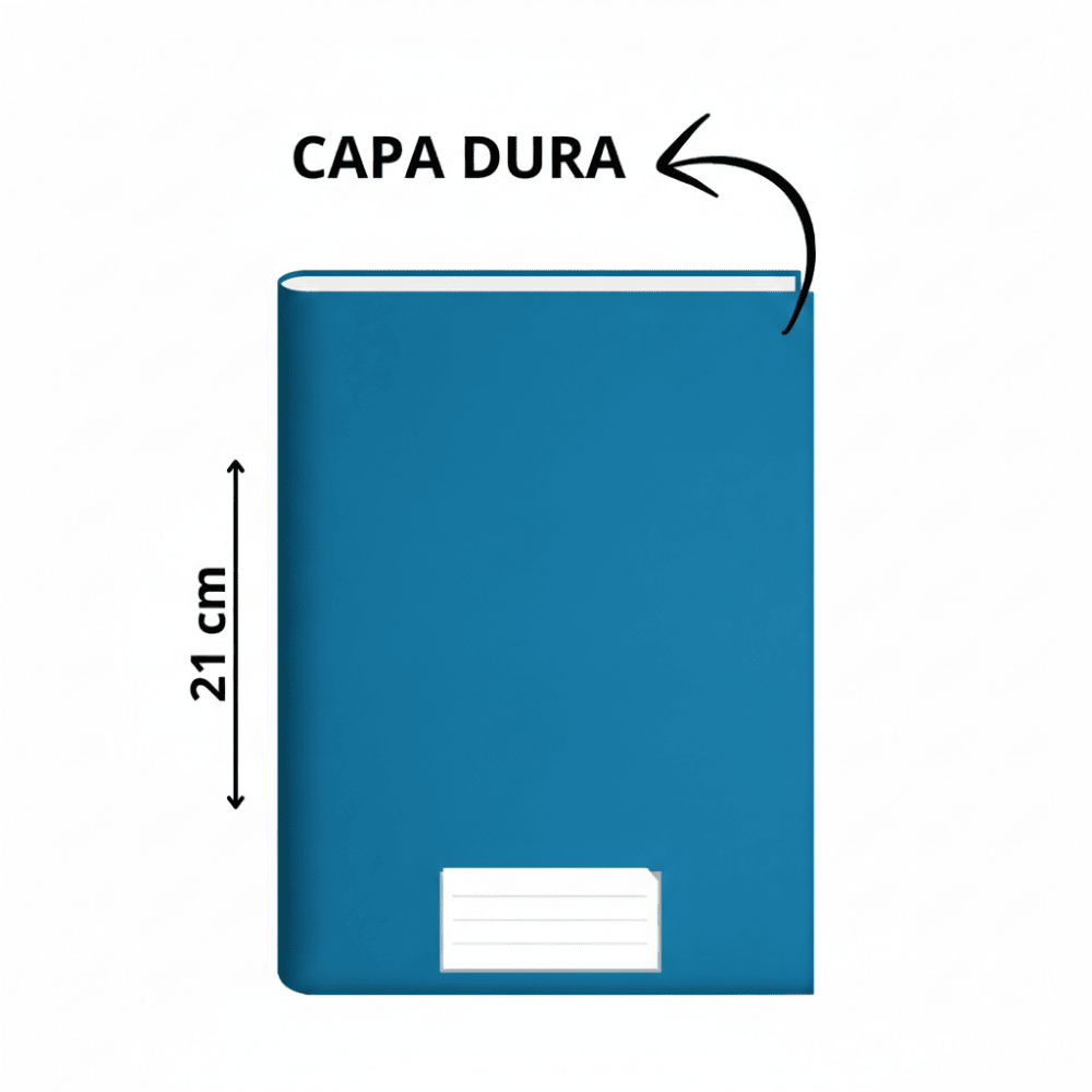Caderno 1/4 Brochura Cd Azul 80 Folhas Smart