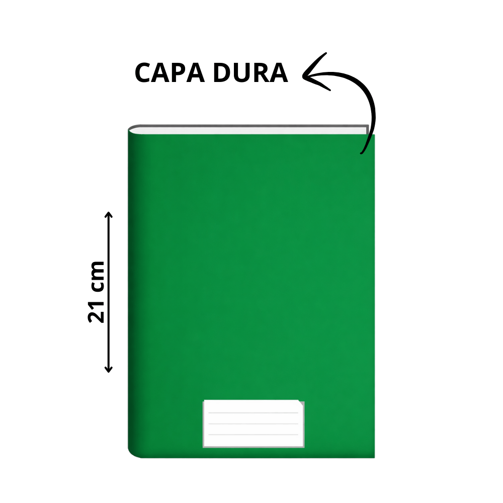 Caderno 1/4 Broch Cd Verde 80Fls Smart