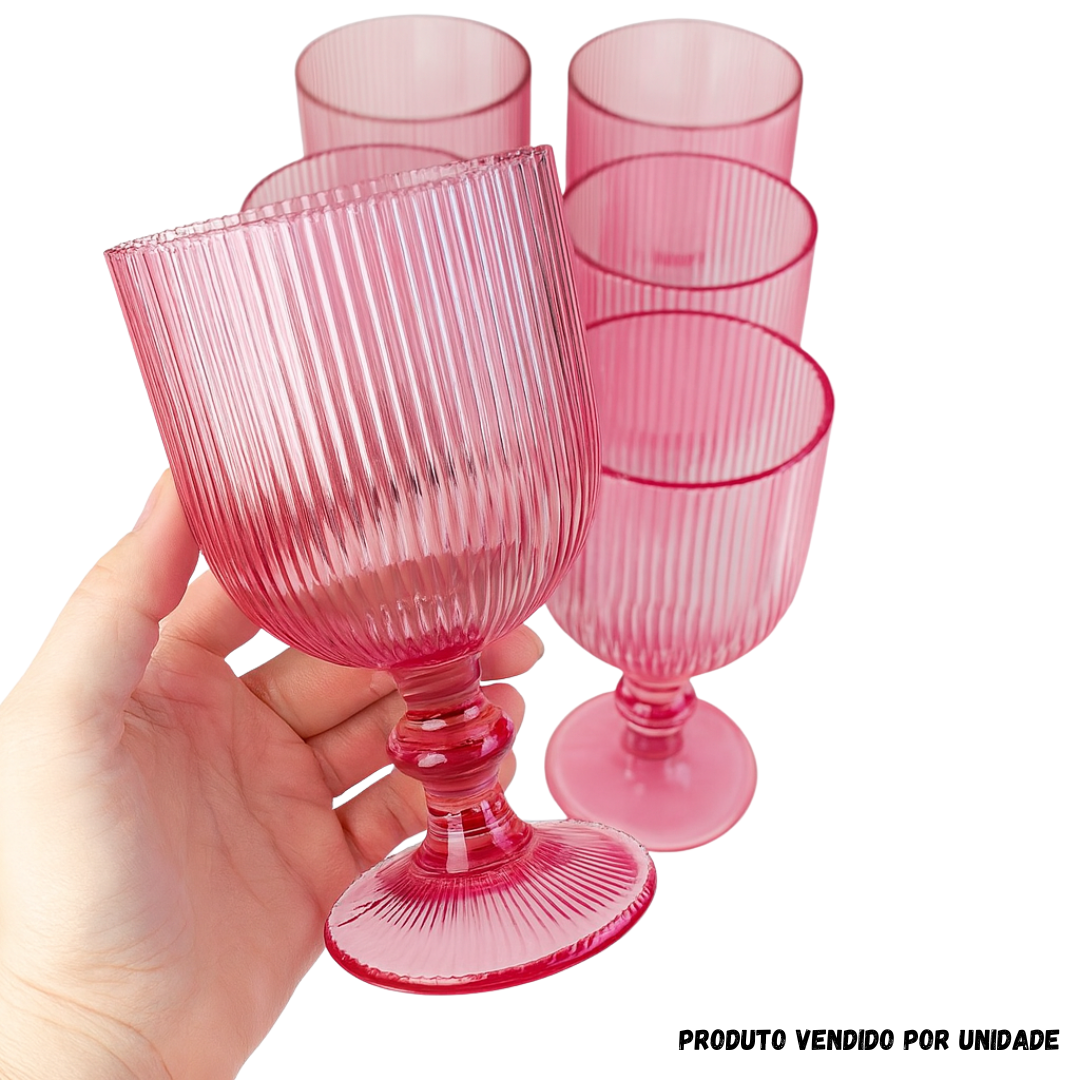 Taça Versalhes Rosa Kehome